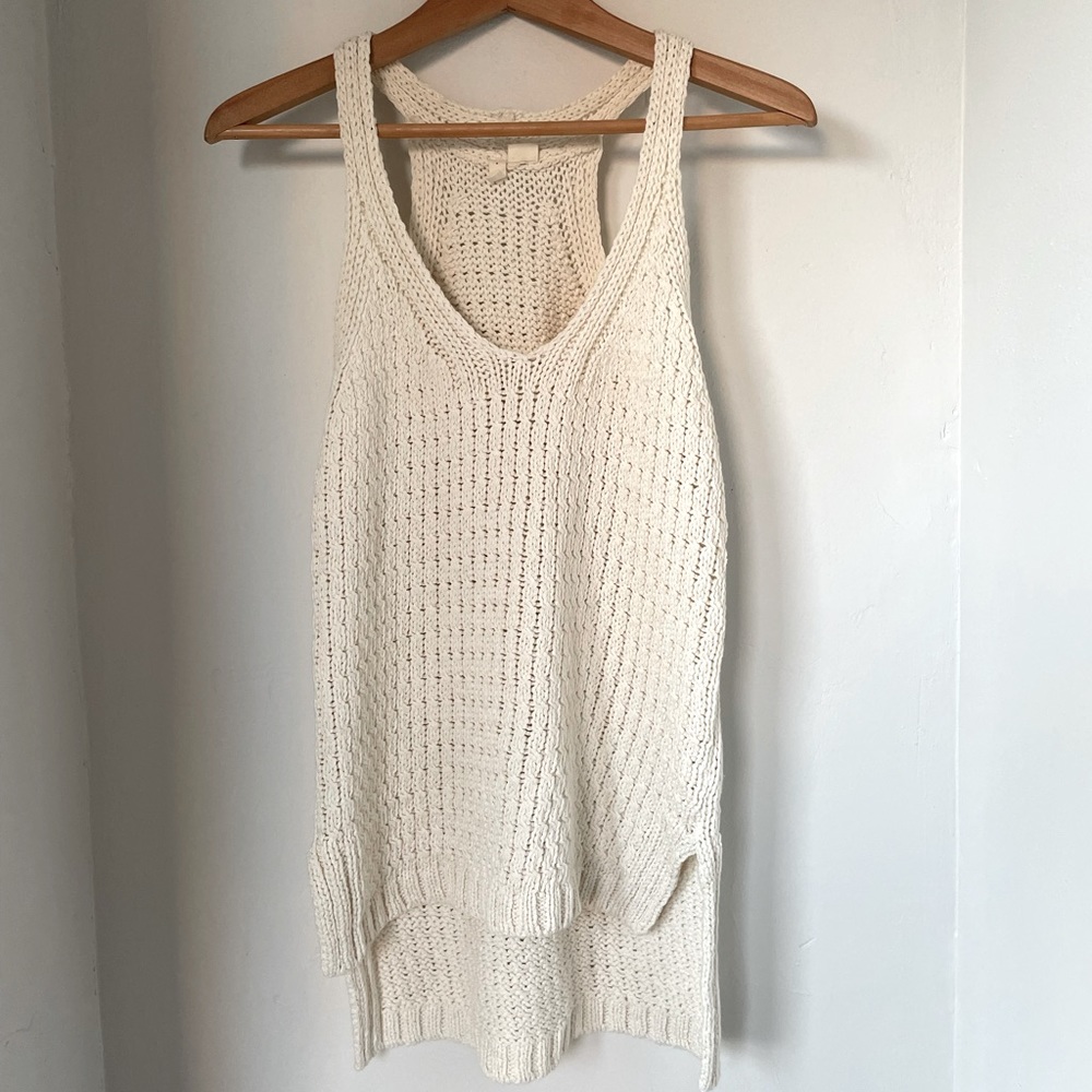 Anthropologie Moth sleeveless sweater tank top  / crochet top, size XS-S